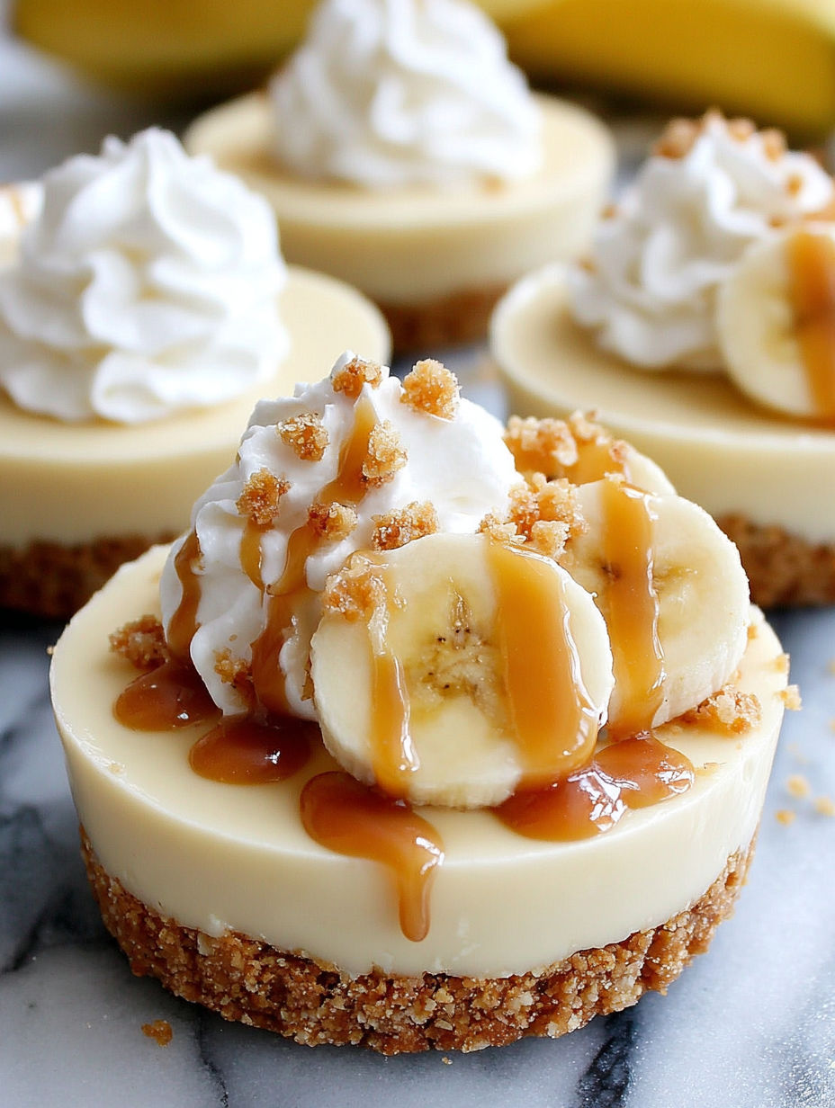 A dessert with bananas and cream.