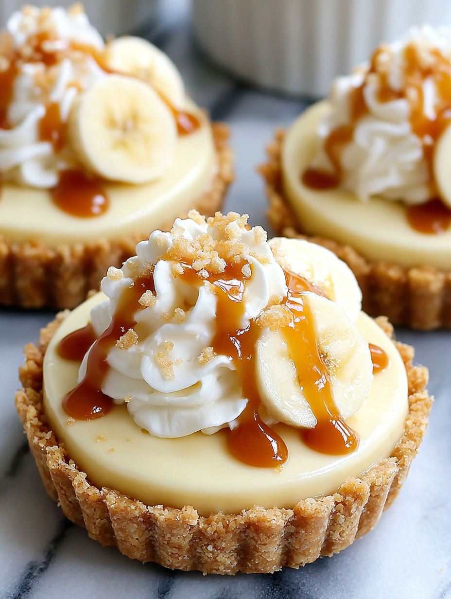 Two No Bake Banana Cream Pies.