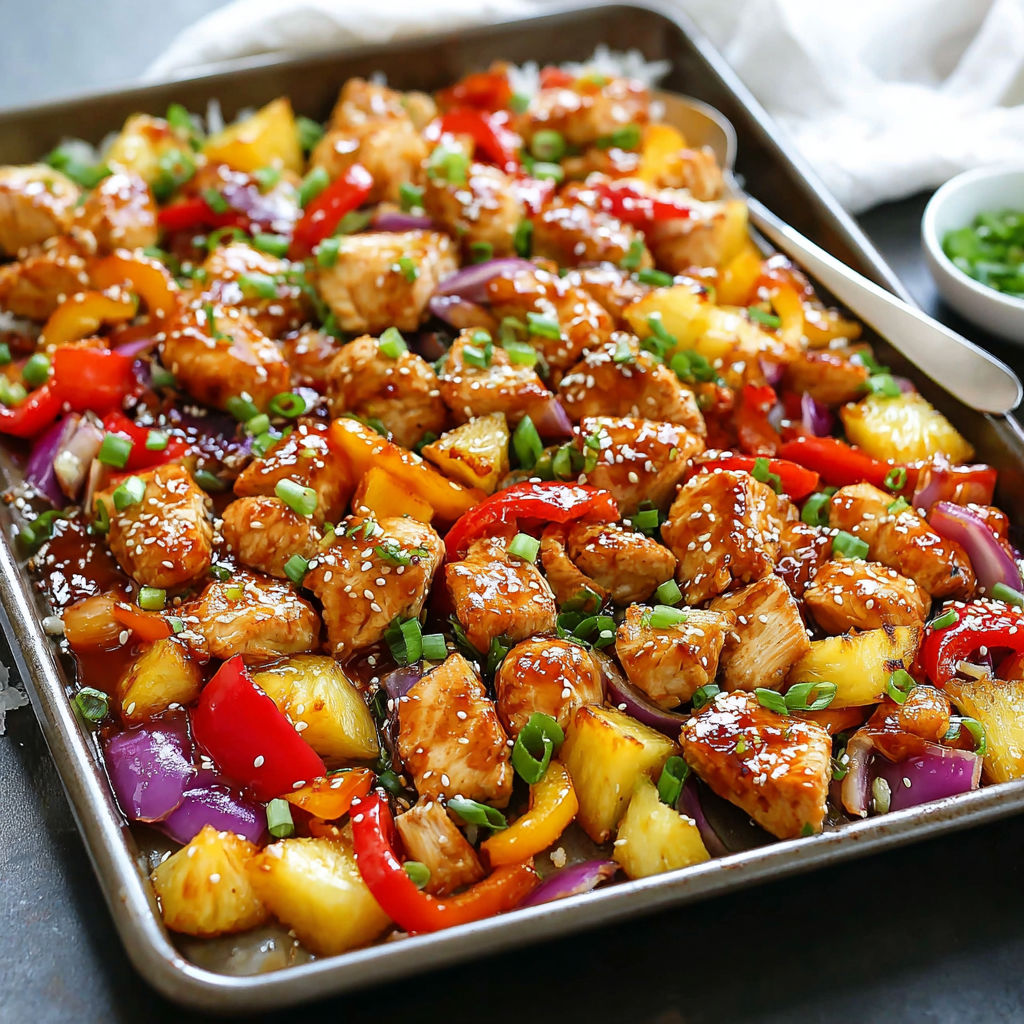 A pan of chicken with peppers and onions.