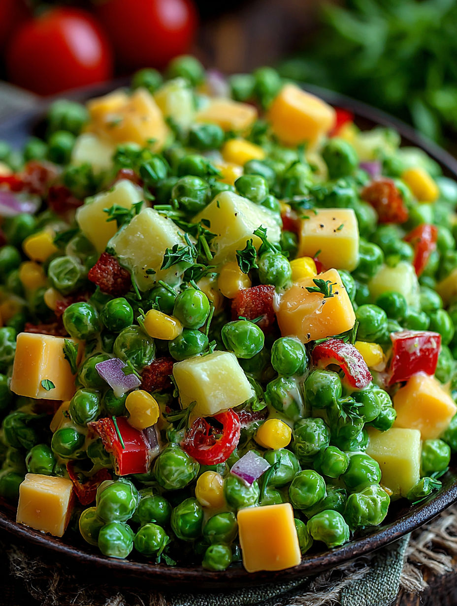 A delicious Irish pea salad.