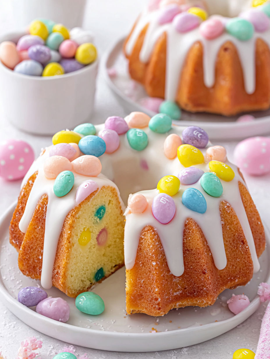 A cake with a hidden surprise inside.