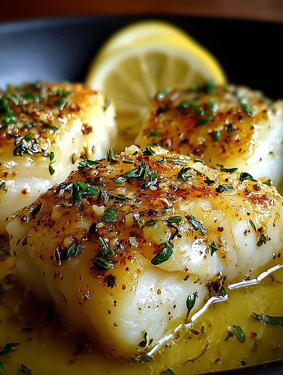 Buttery Lemon Cod Bake.