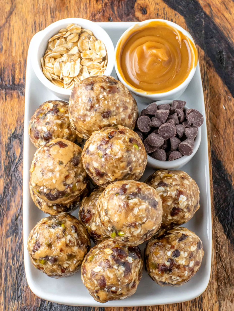 A plate of food with a bowl of chocolate chips.