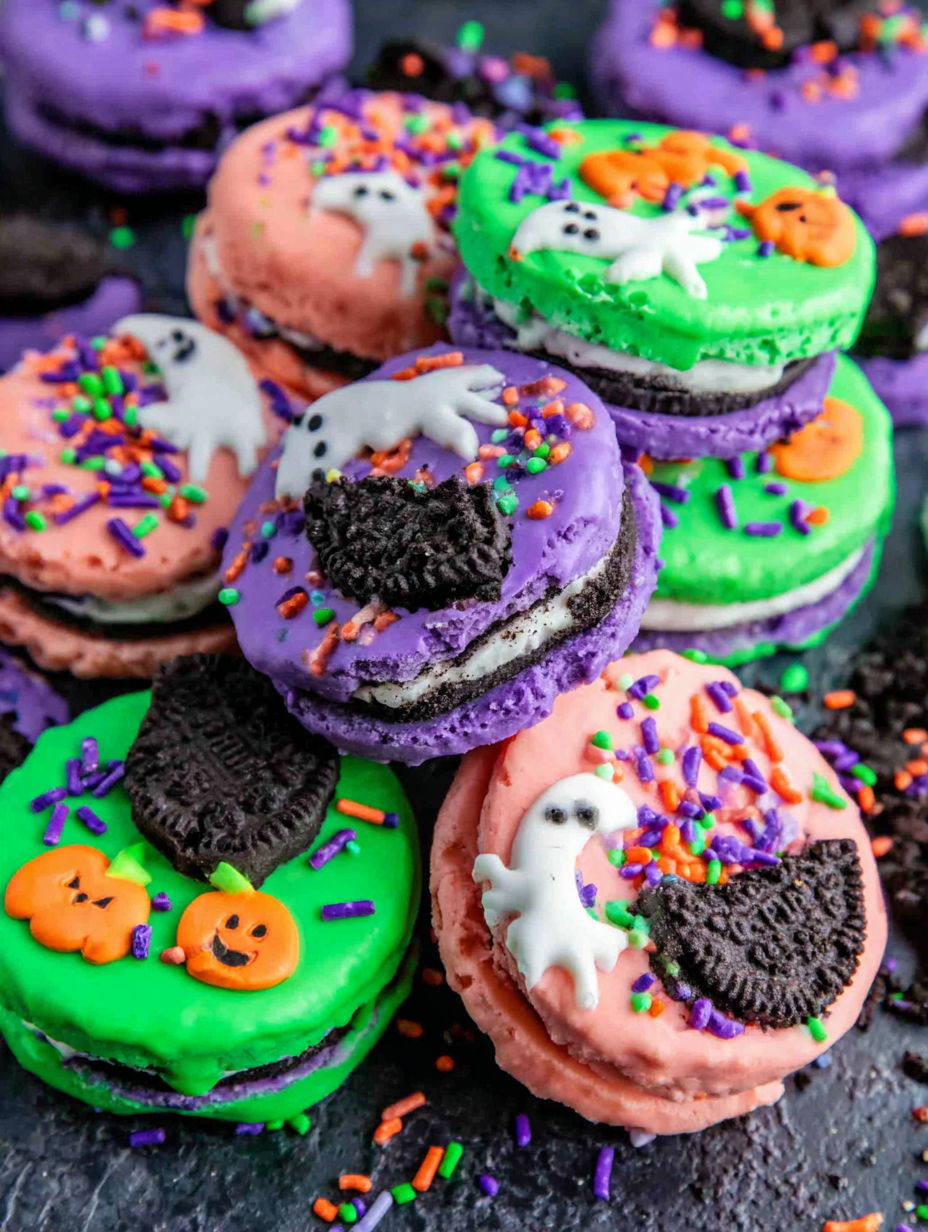 Halloween chocolate covered Oreos.
