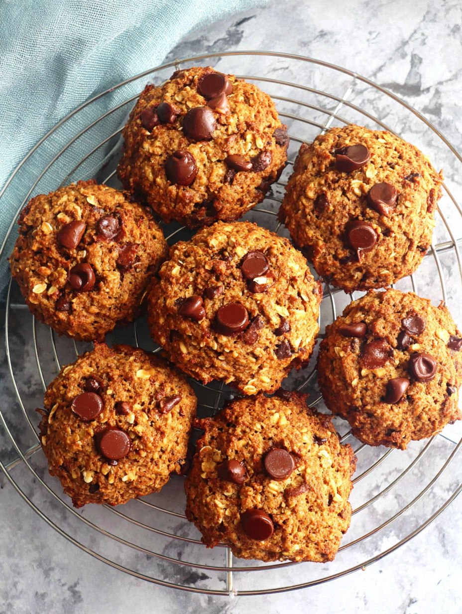 A plate of muffins with chocolate chips.