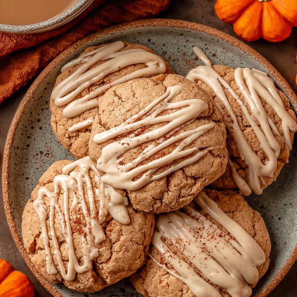 Fluffy pumpkin spice latte cookies.