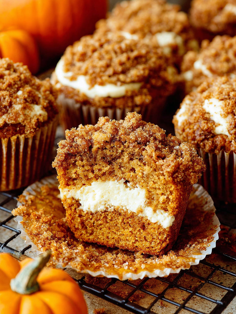 Pumpkin Cream Cheese Muffins.