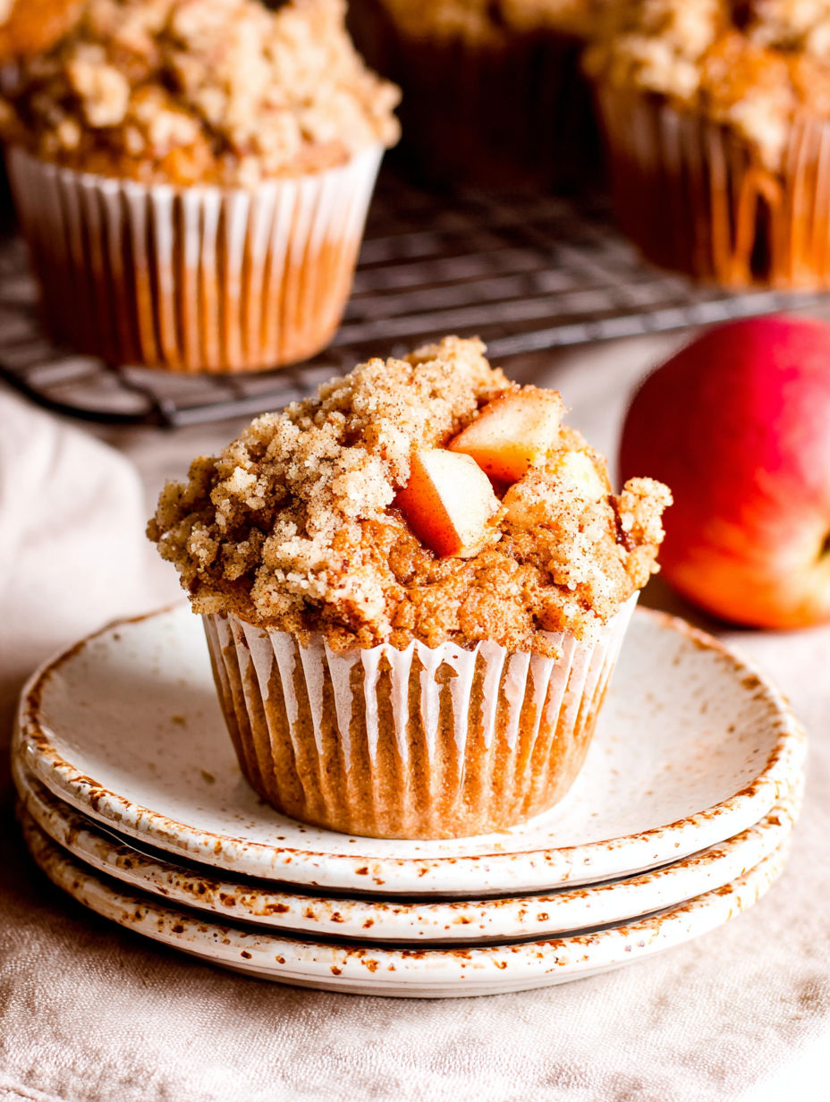 A cupcake with a brown topping.