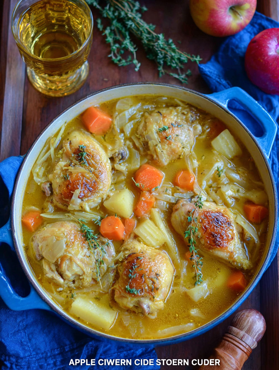 A pot of chicken and vegetables on a table.