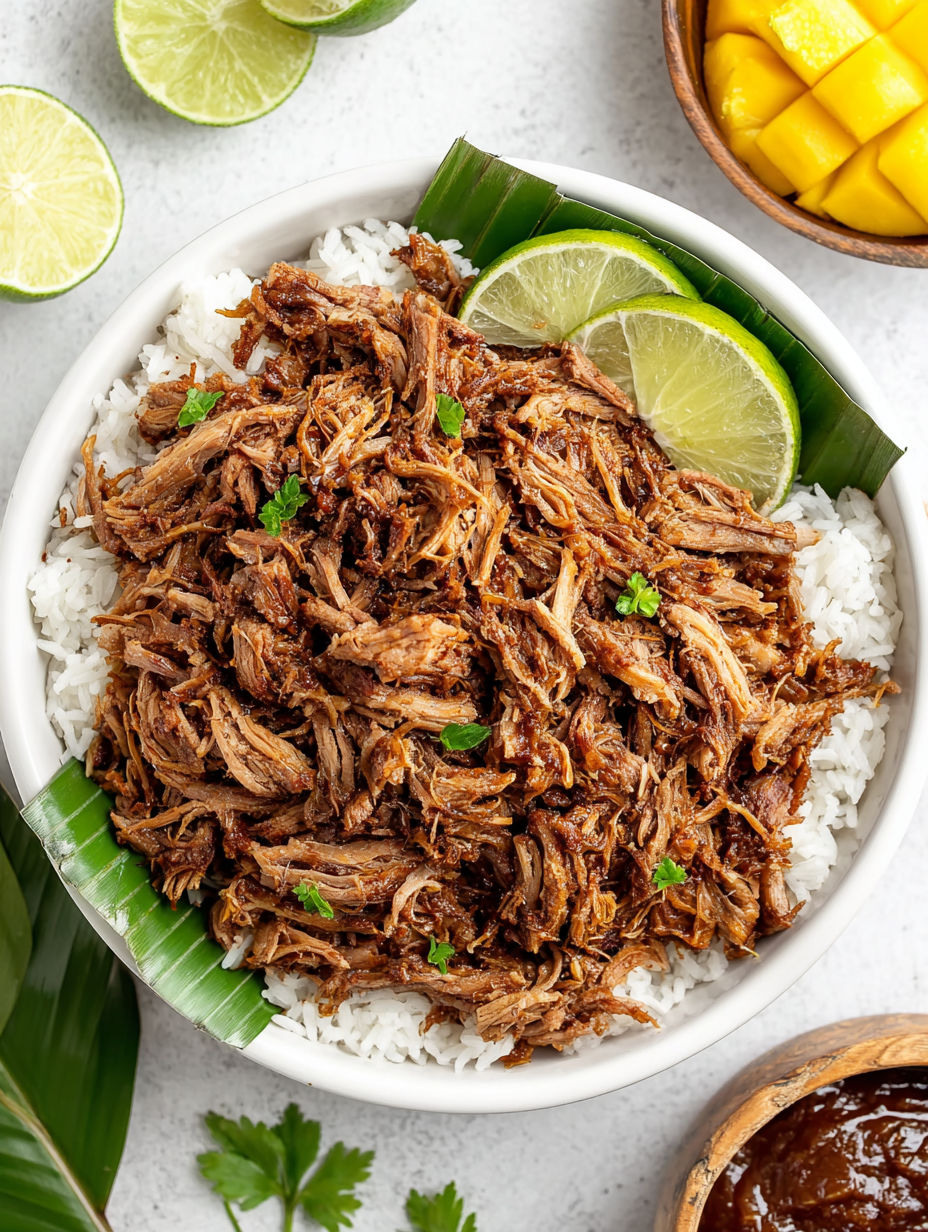 A bowl of meat and rice.