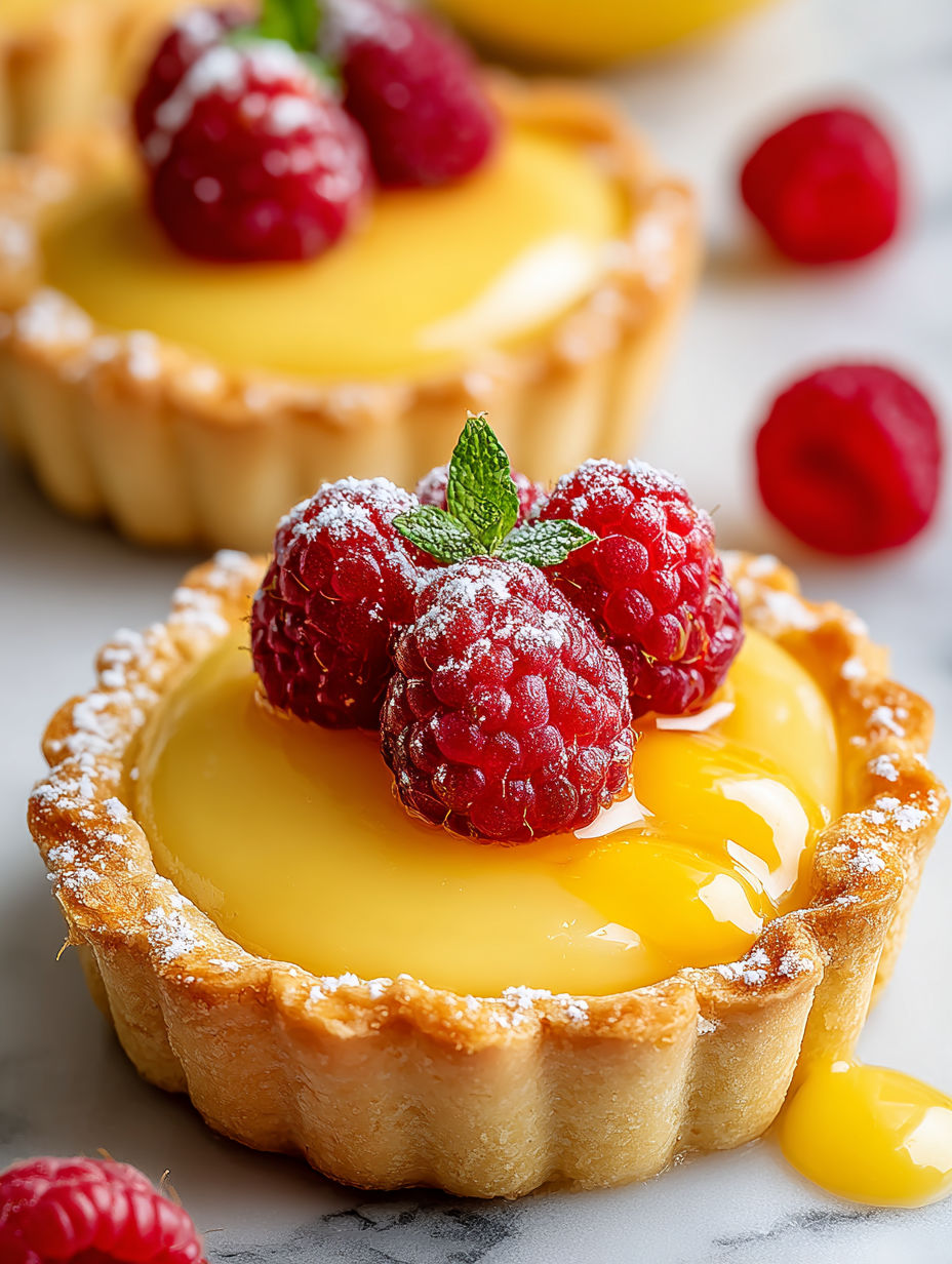 A small pastry with a raspberry on top.