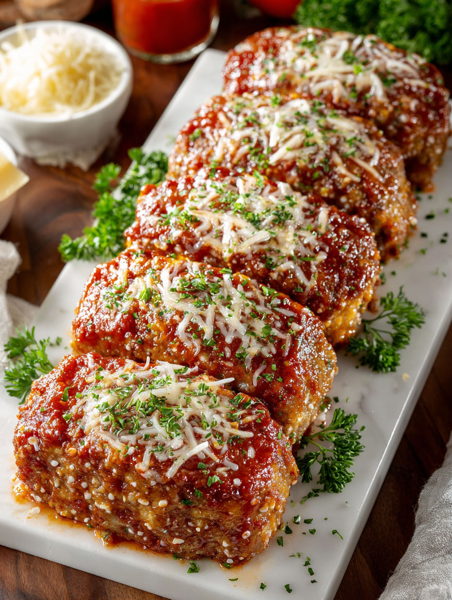 Mini meatloaves on a white plate.