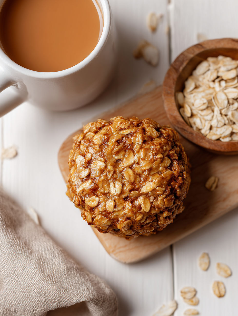 A healthy apple oats fritter snack.
