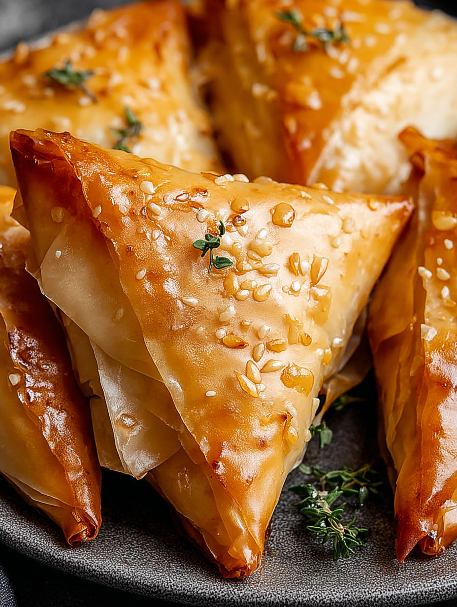 A close up of a pastry with sesame seeds on top.