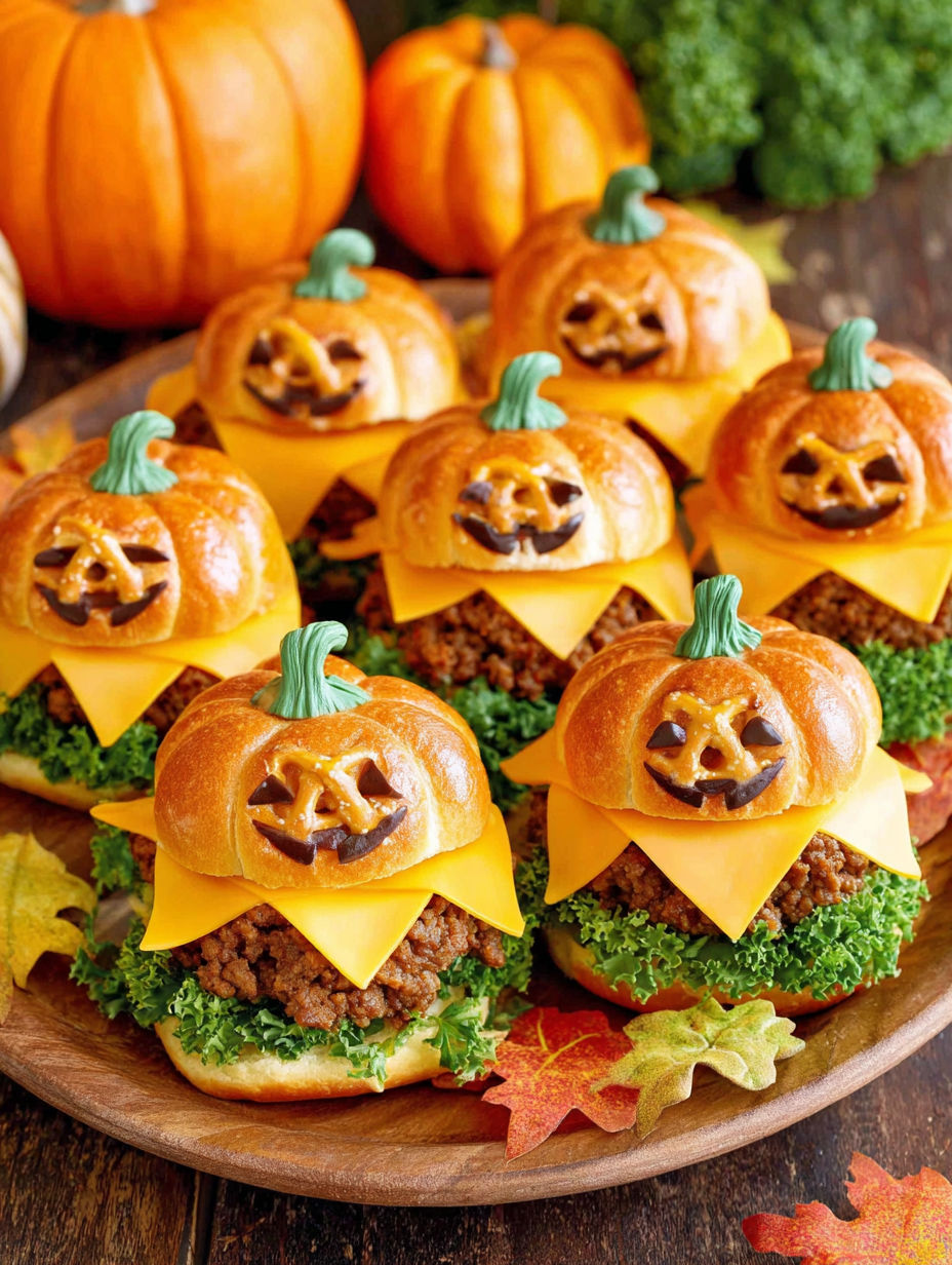 A plate of food with a pumpkin on top.