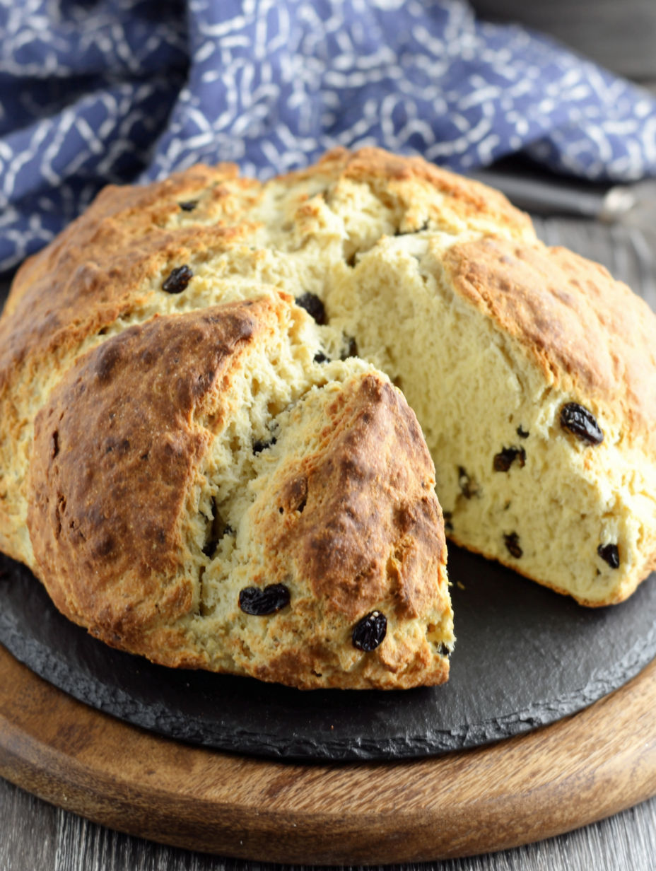 A slice of Irish soda bread.