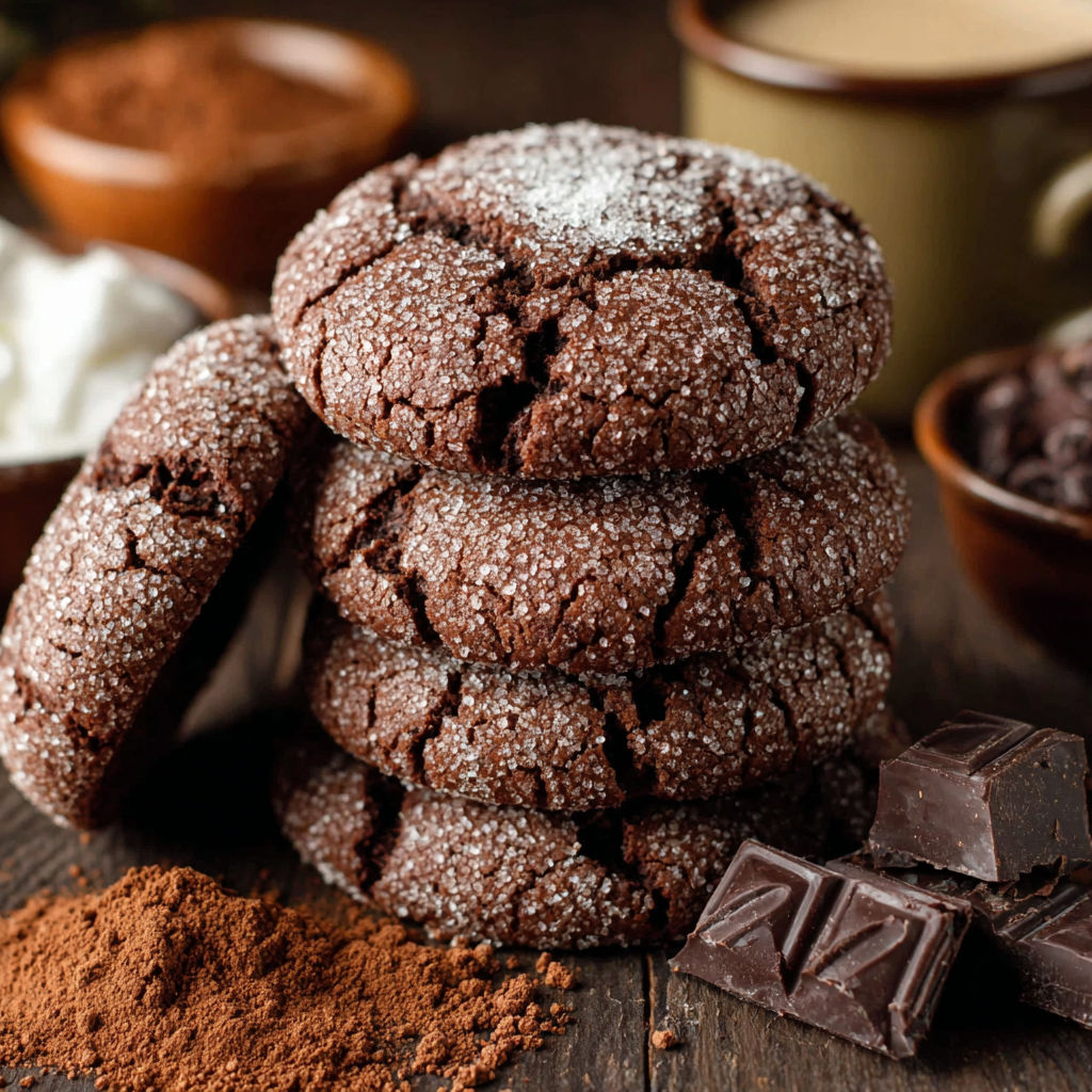 A stack of Mexican Hot Chocolate cookies.