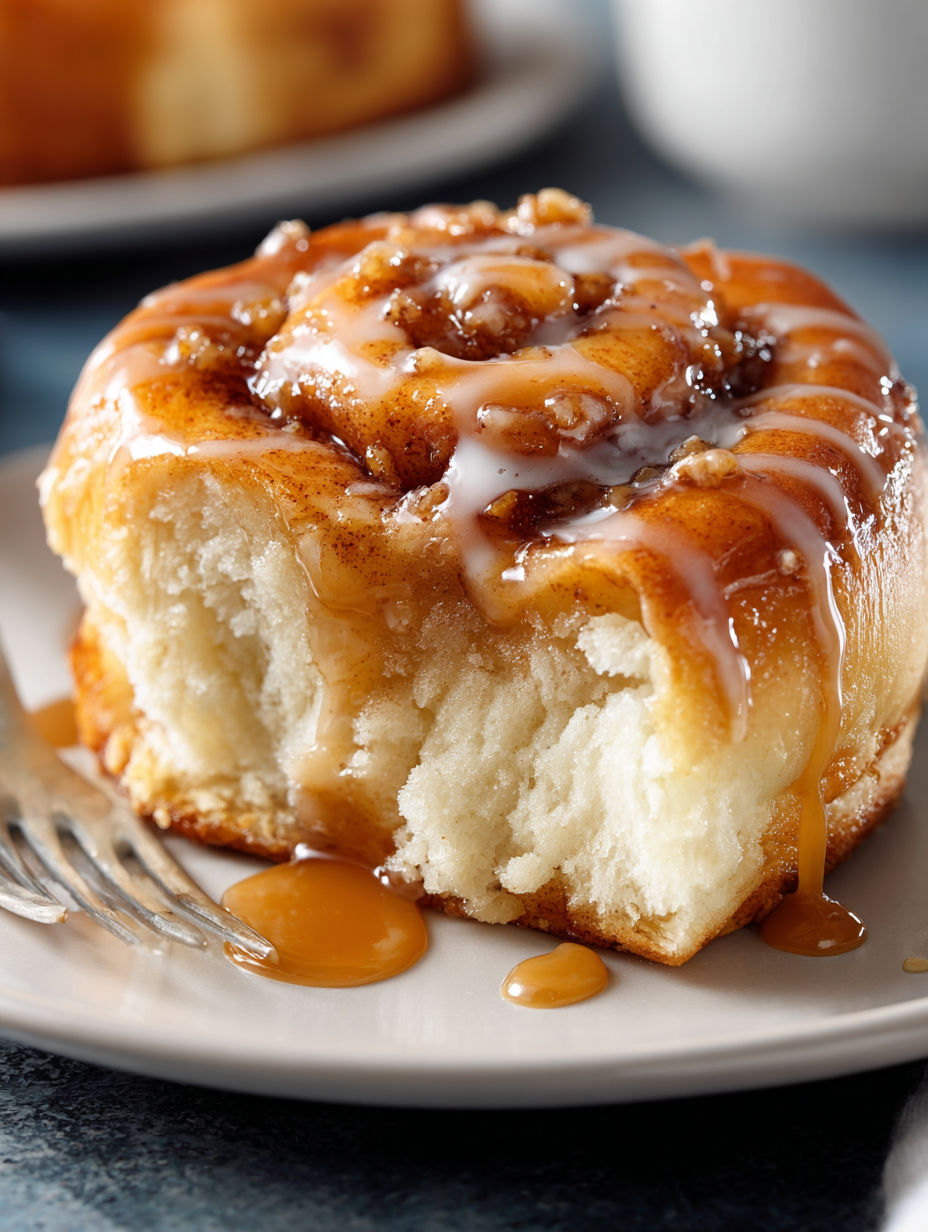 A plate of a pastry with a fork on it.