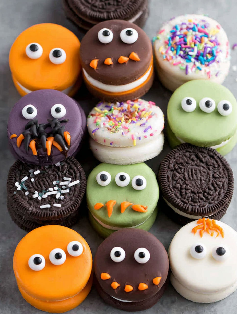 A collection of Halloween themed cookies.