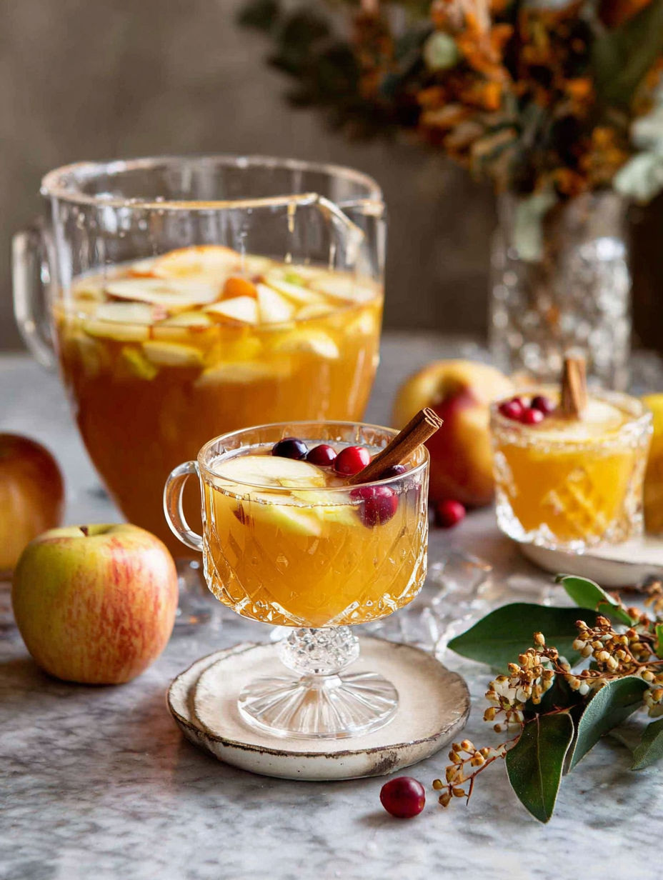 A glass of apple cider with a cinnamon stick in it.