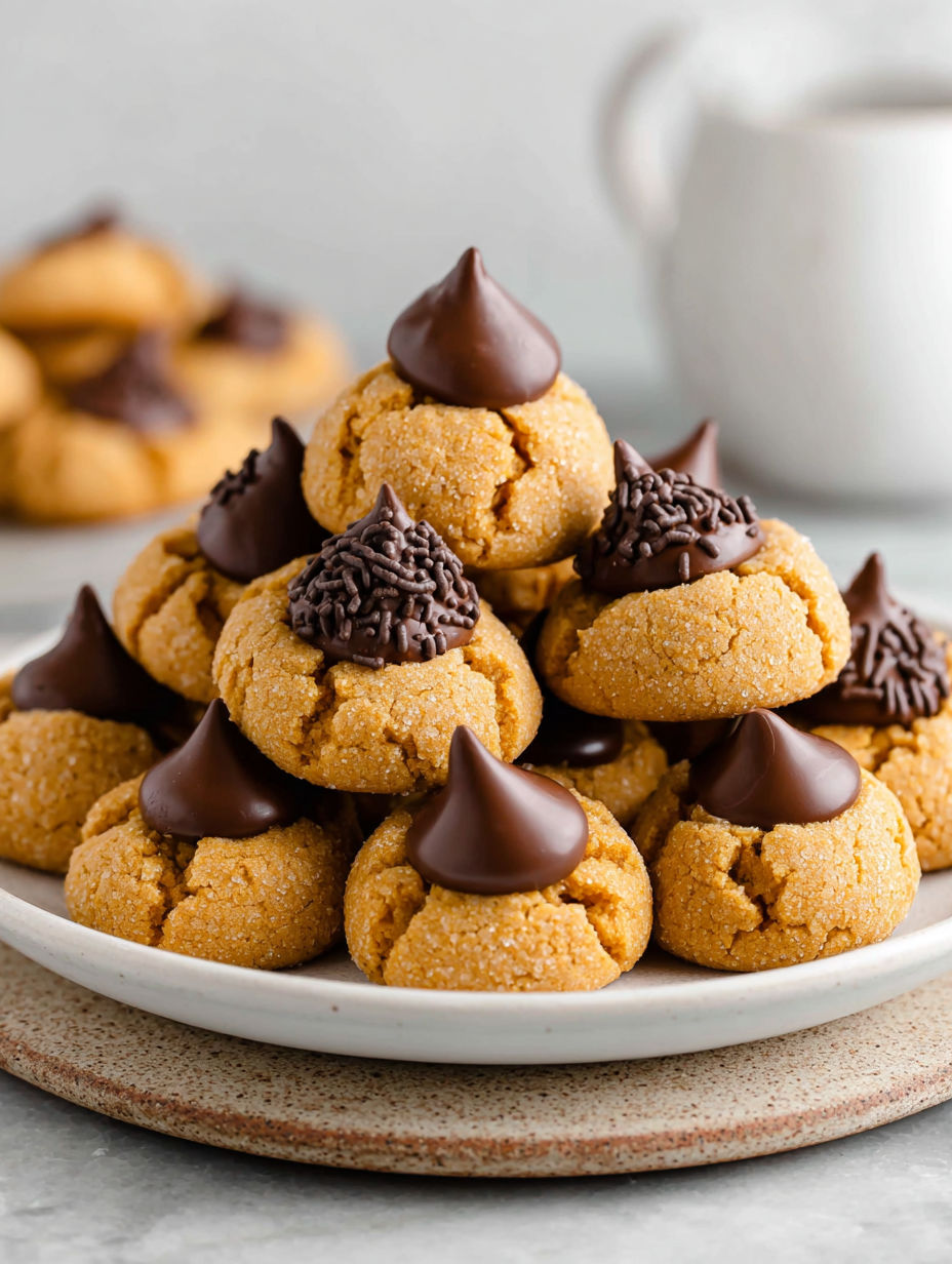 A plate of pumpkin blossom cookies.
