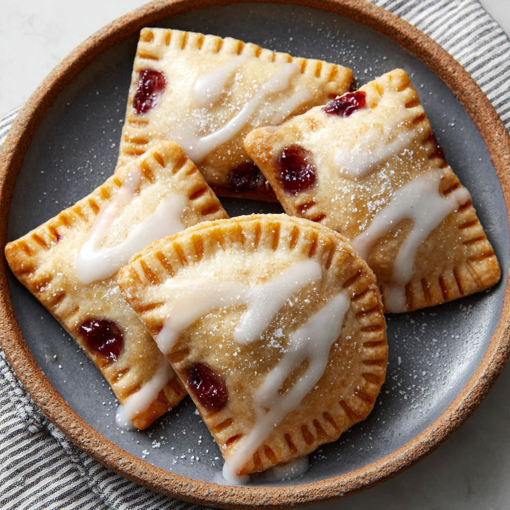 A plate of vegan blueberry ghost hand pies.