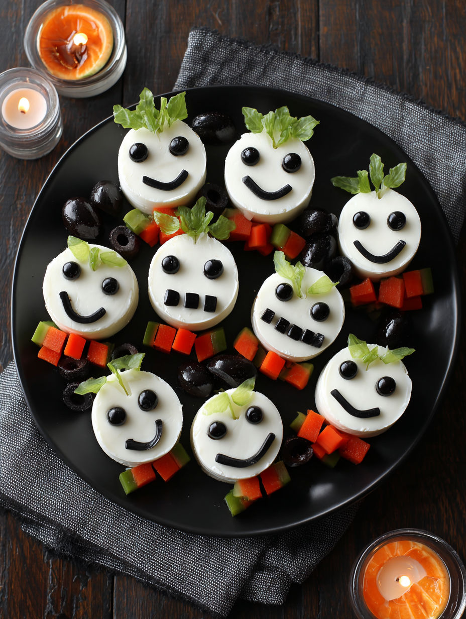 A plate of food with a smiley face on it.