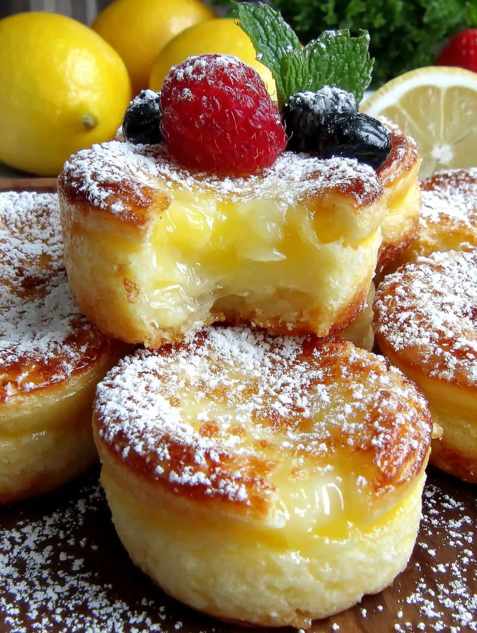 A stack of baby lemon pies.