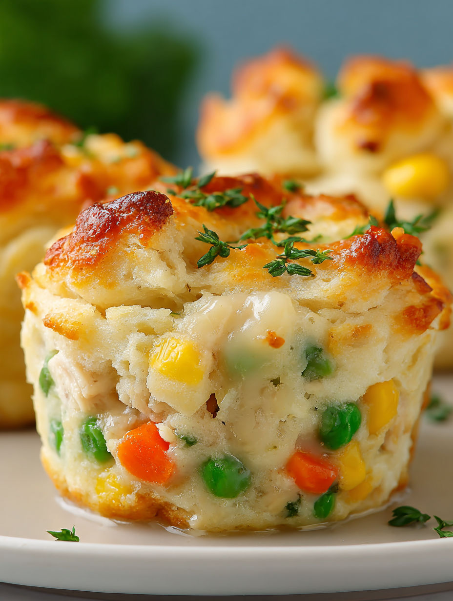 A muffin with a green topping.