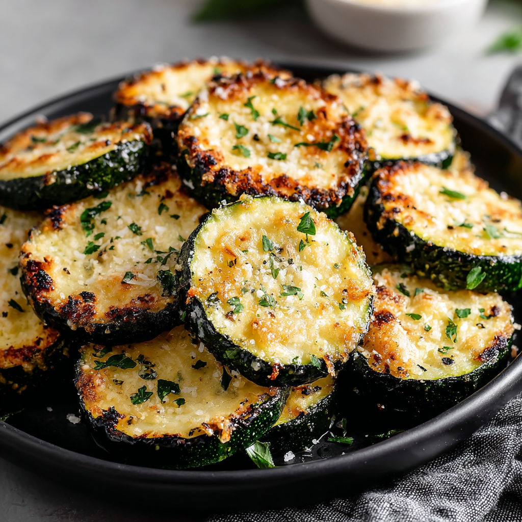 Baked Parmesan Zucchini Rounds.