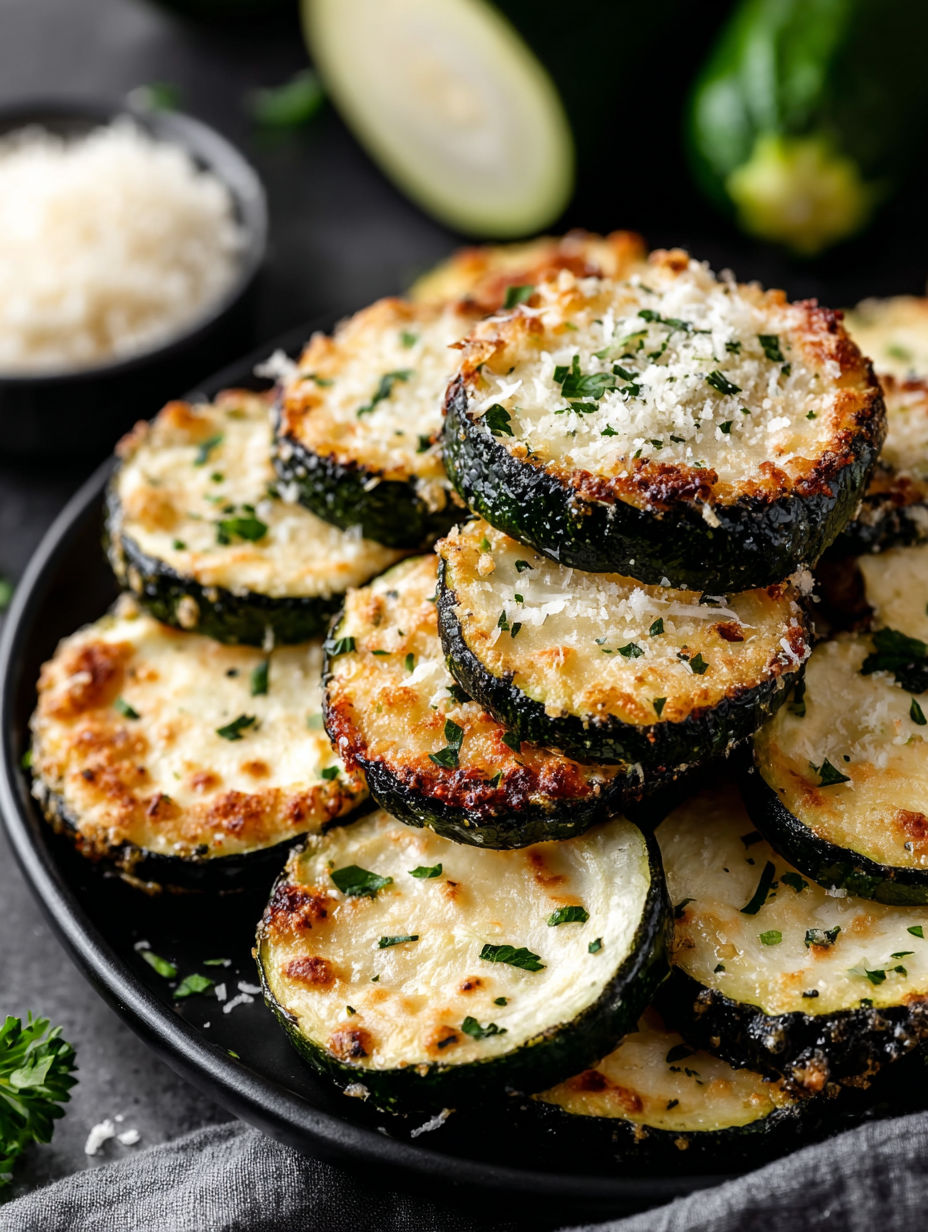 Baked Parmesan Zucchini Rounds.