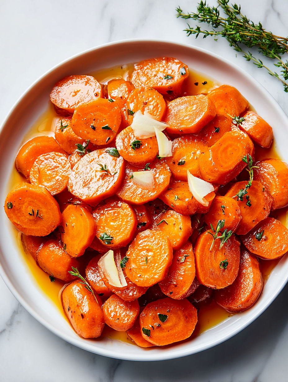 A white plate with a bowl of carrots.