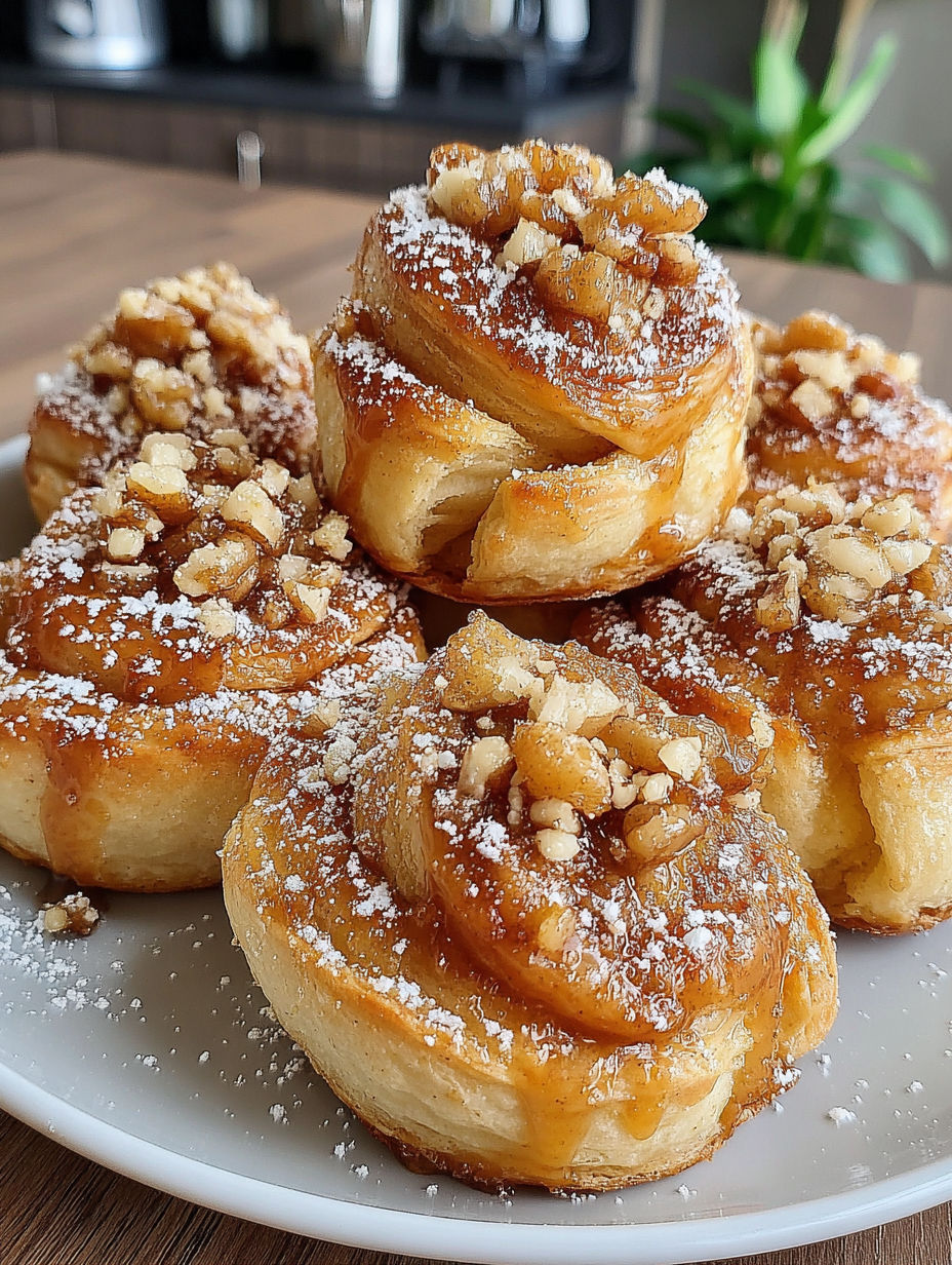 A plate of apple pie bites.