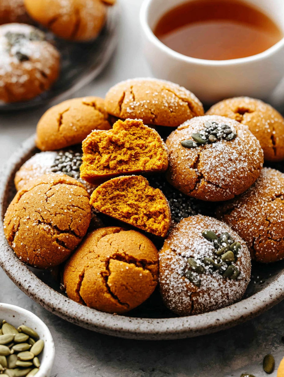 A bowl of Chai Spiced Pumpkin Cookies.