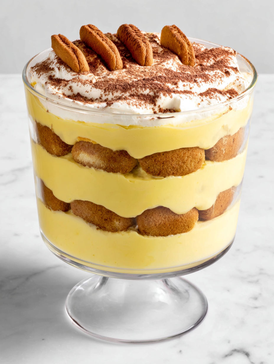 A glass dish filled with a dessert.