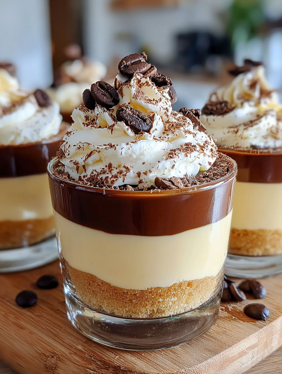 A dessert with chocolate and whipped cream.