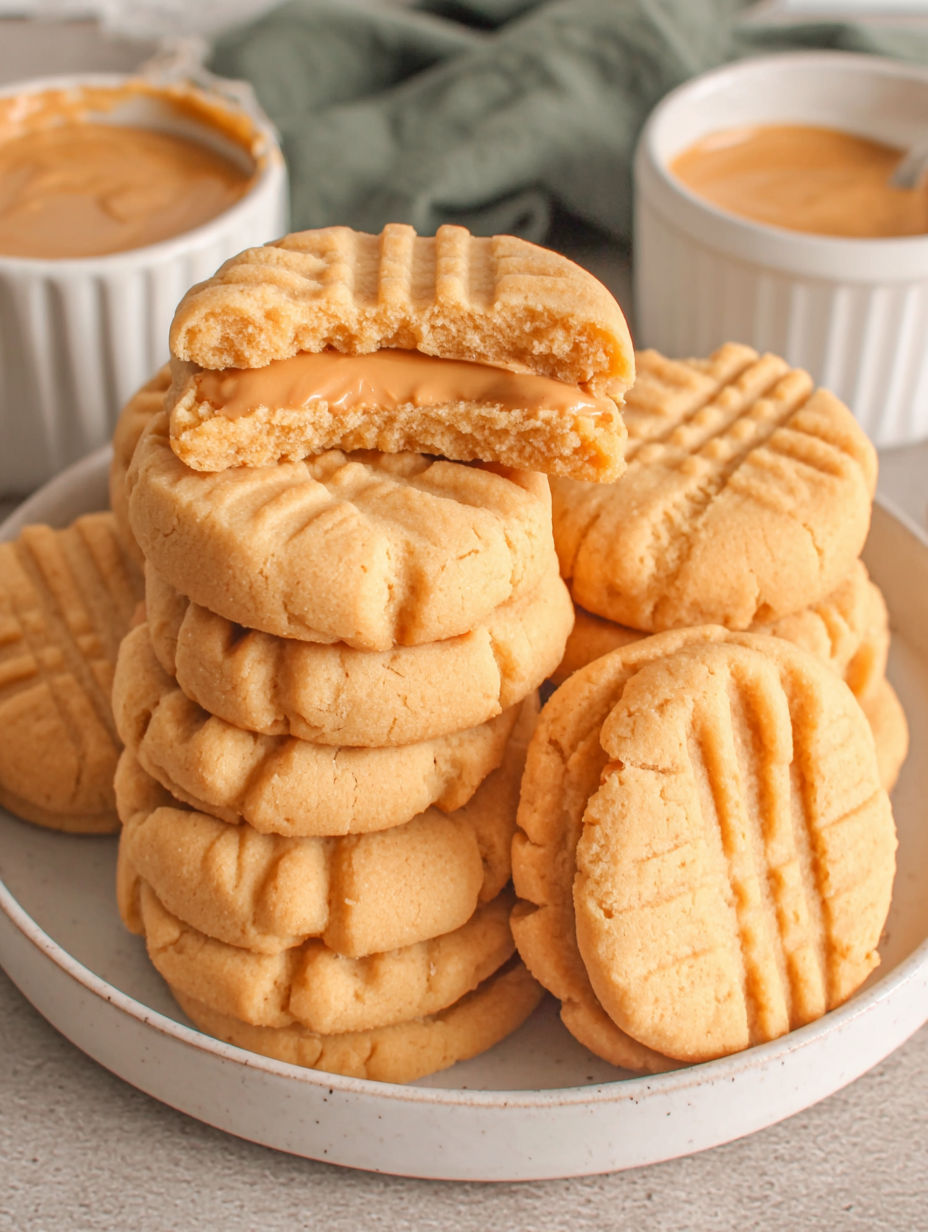 A stack of homemade copycat nutter butters.