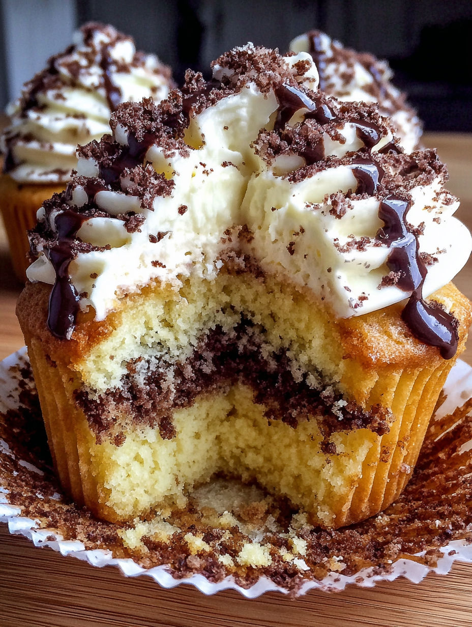 A slice of irresistible tiramisu cupcake.