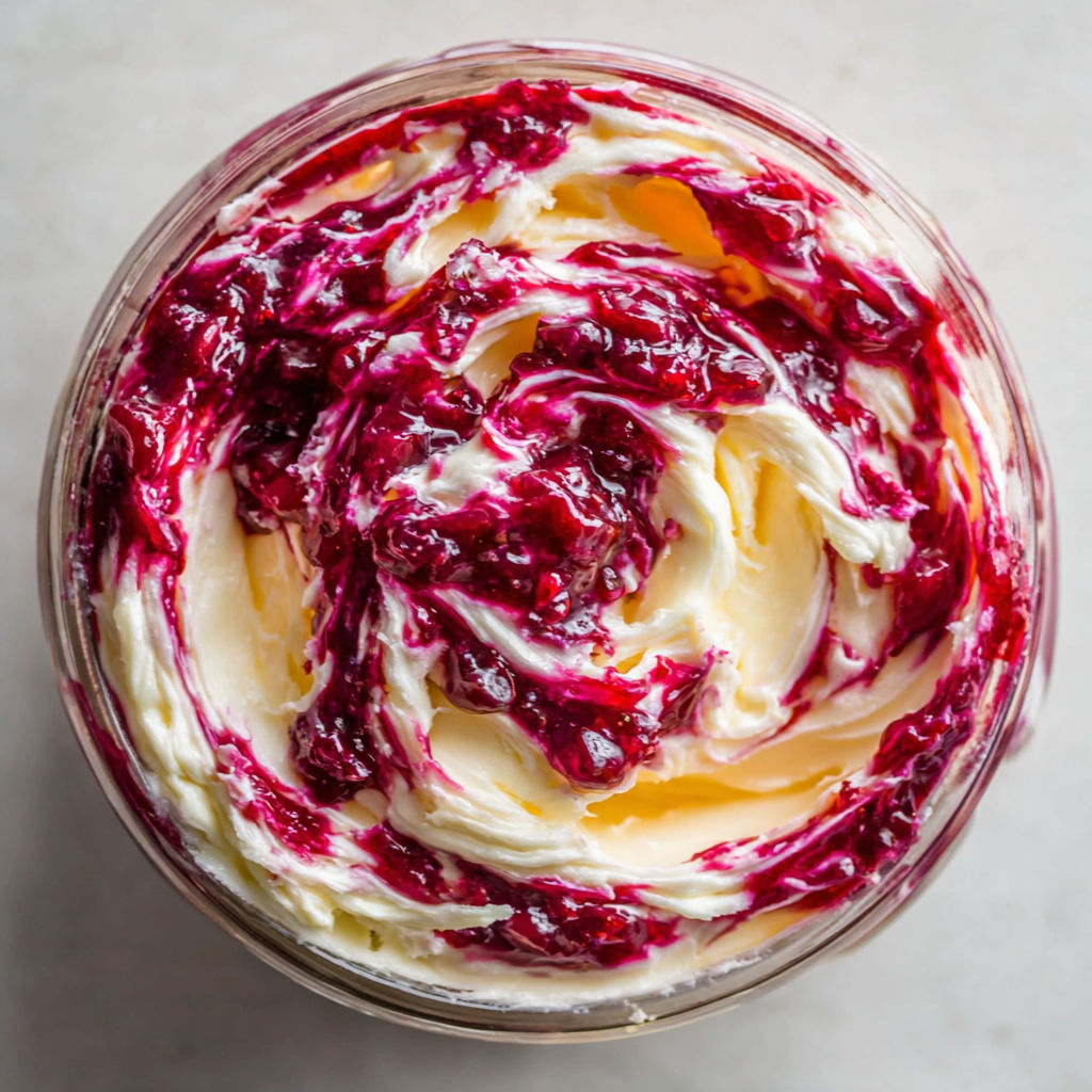 A jar of cranberry honey butter.