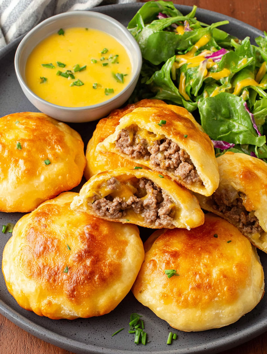 A plate of crispy stuffed sopapillas with creamy green chile bliss.