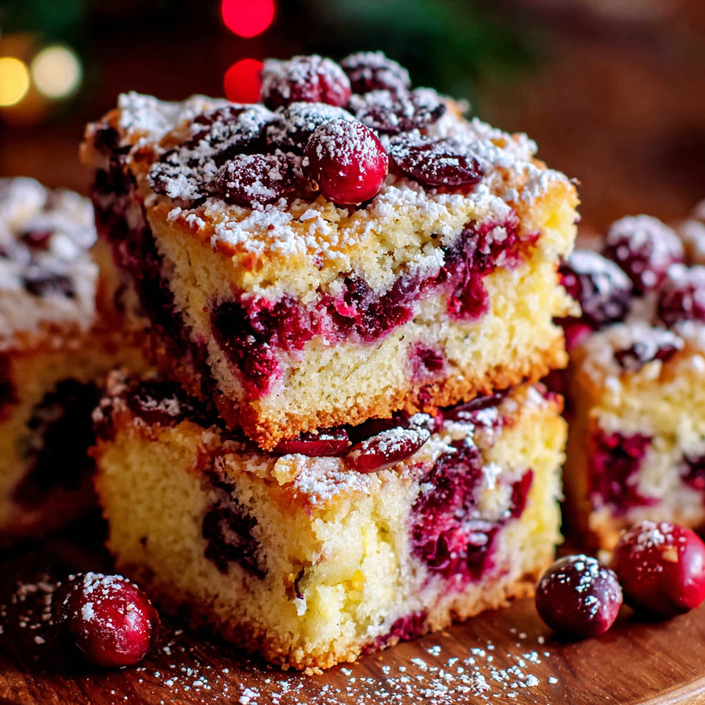 A stack of cakes with berries on top.