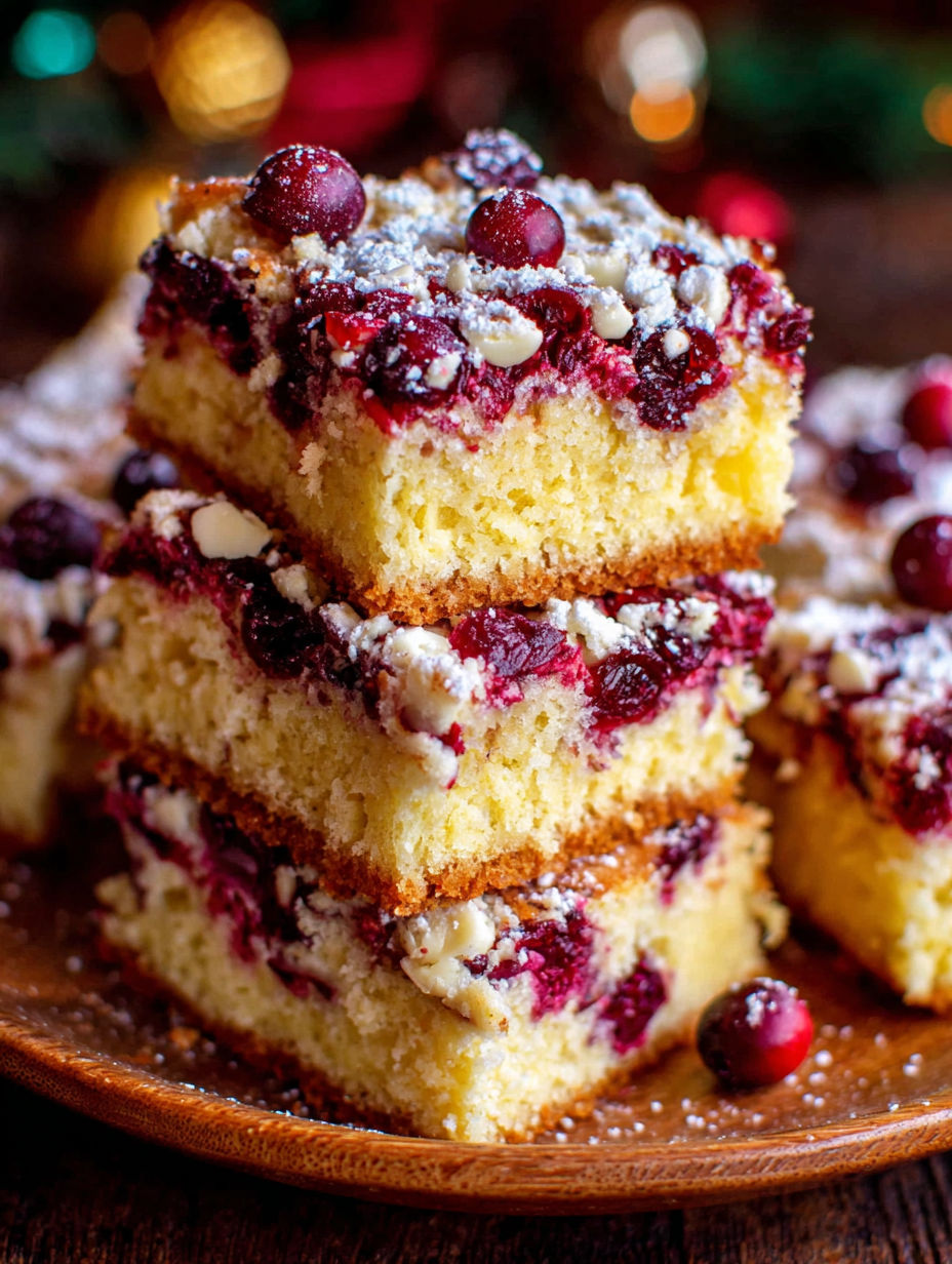 A stack of cake slices on a plate.
