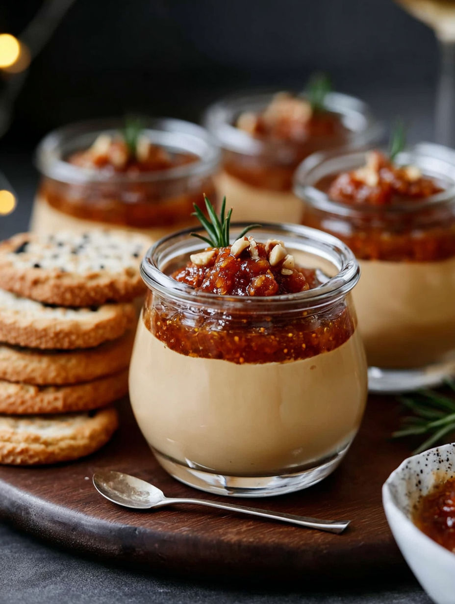 A close up of a jar of foie gras with a spoon in it.