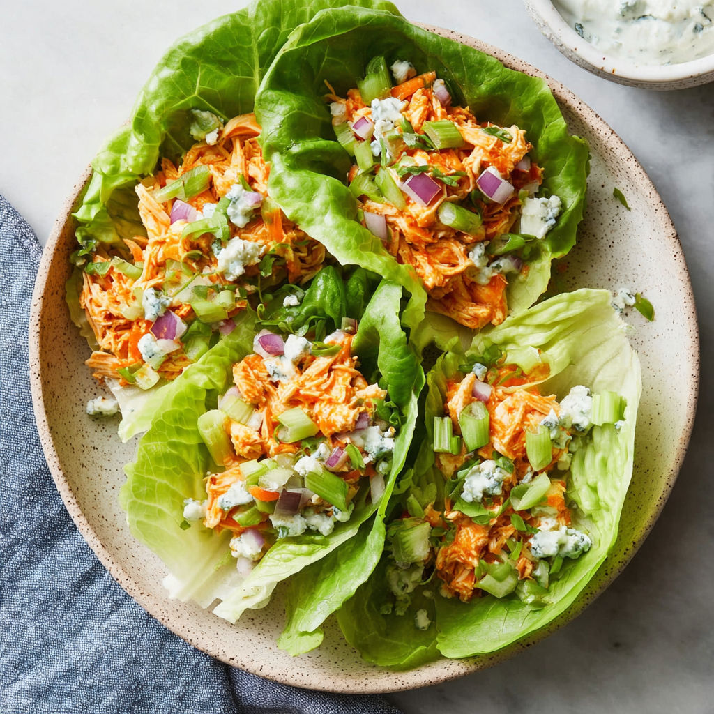 A plate of buffalo chicken salad.