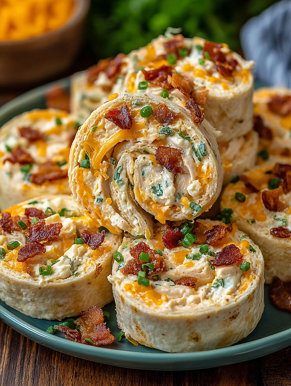 Bacon wrapped crack chicken pinwheels.