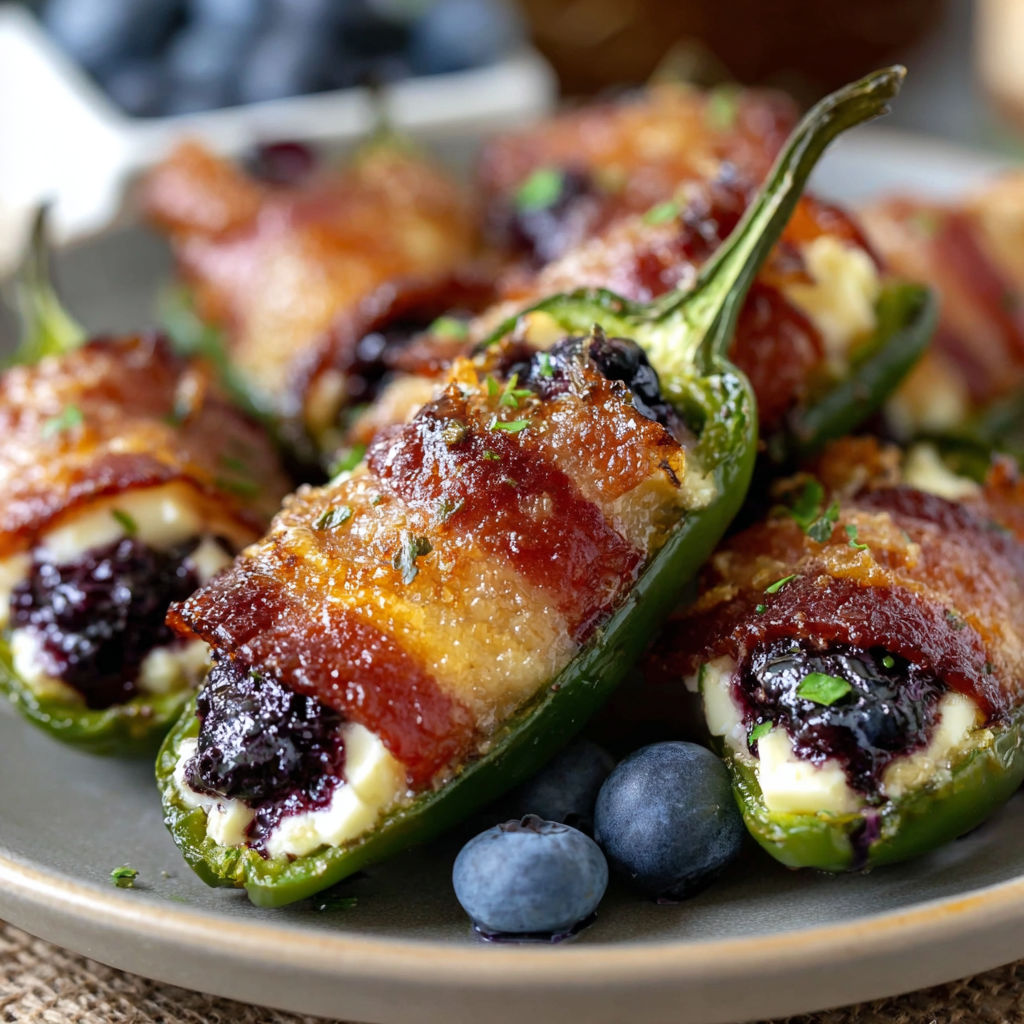 Blueberry Brie Jalapeño Poppers.