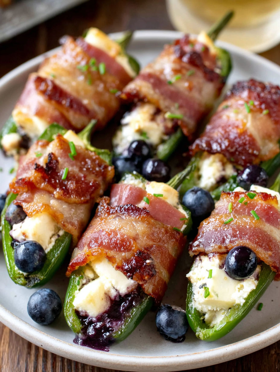 Blueberry Brie Jalapeño Poppers.