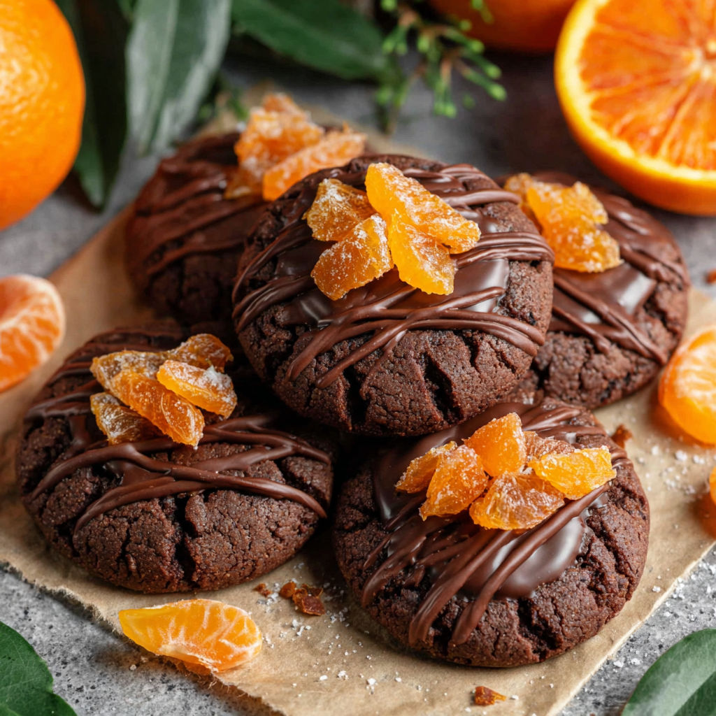 Chocolate Orange Thumbprint Cookies.