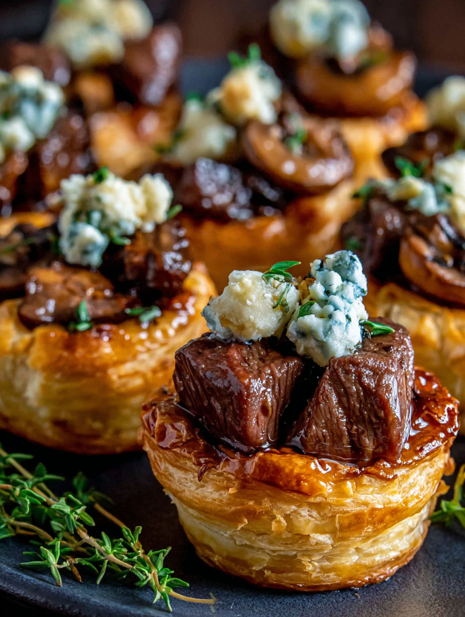 A close up of a pastry with meat and cheese.