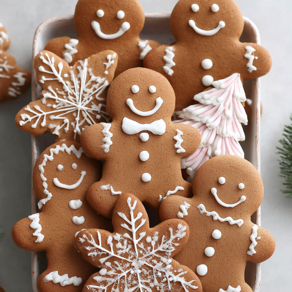 A tray of gingerbread men cookies.